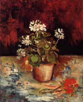 Vincent Van Gogh : Still Life, Geranium in a Flowerpot